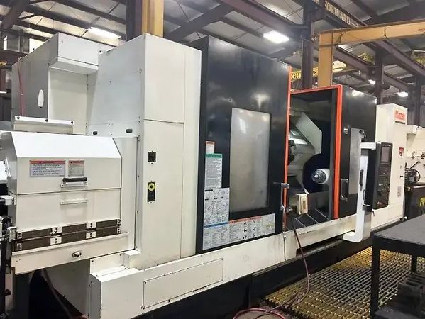 Used MAZAK SLANT TURN 550M 80 INCH CNC Lathe #13723